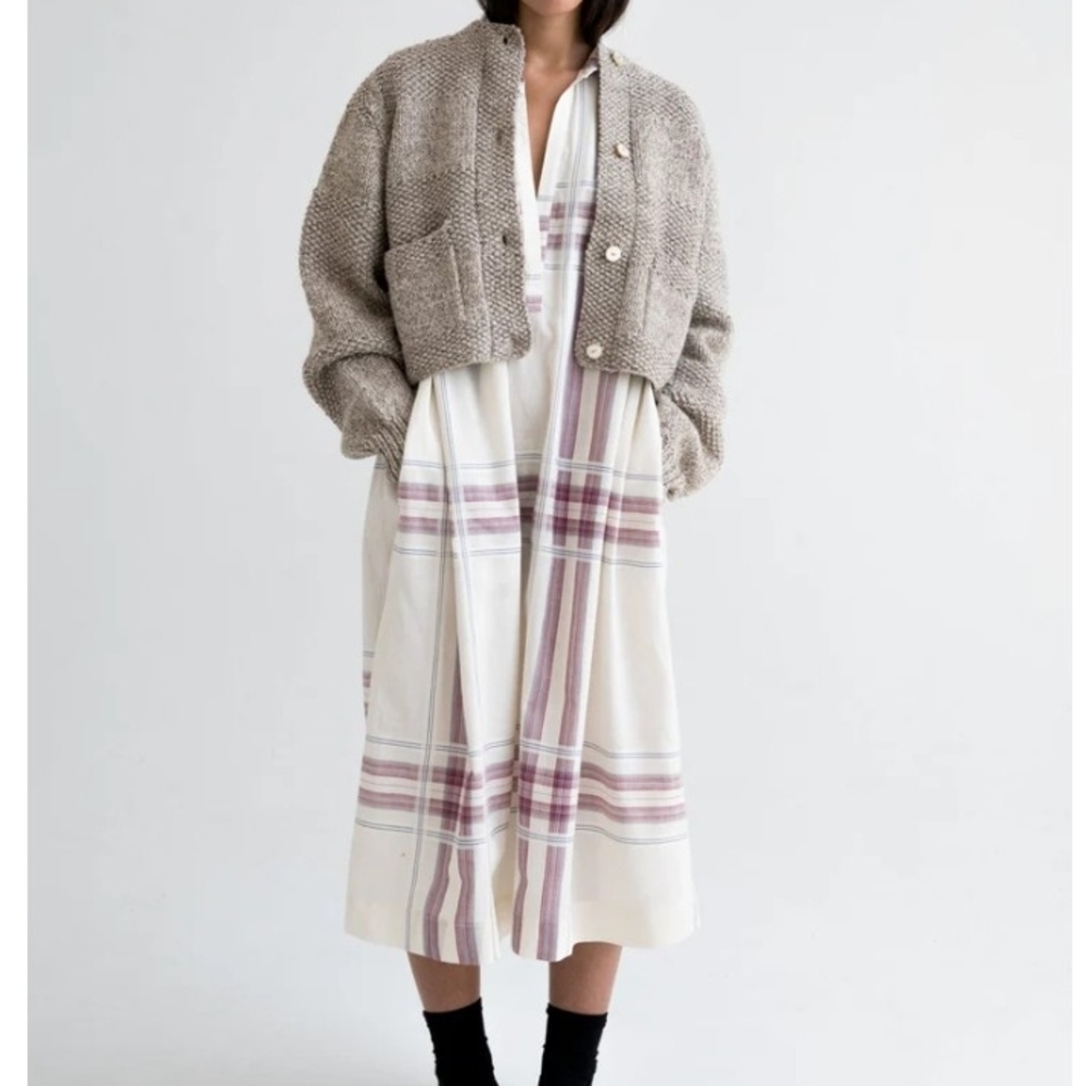 Ound CAOBA CARDIGAN - STONE Cardigan  100% Wool Size M NWT**